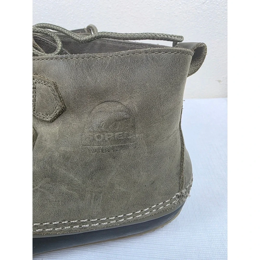 Sorel Out N About Leather Duck Boots olive  Waterproof Women 11 Granola Gorpcore - Picture 5 of 8